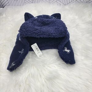 Gap Unicorn Navy Beanie Hat 12-24 Months